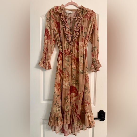 Zimmermann Floral Long Sleeve Dress
